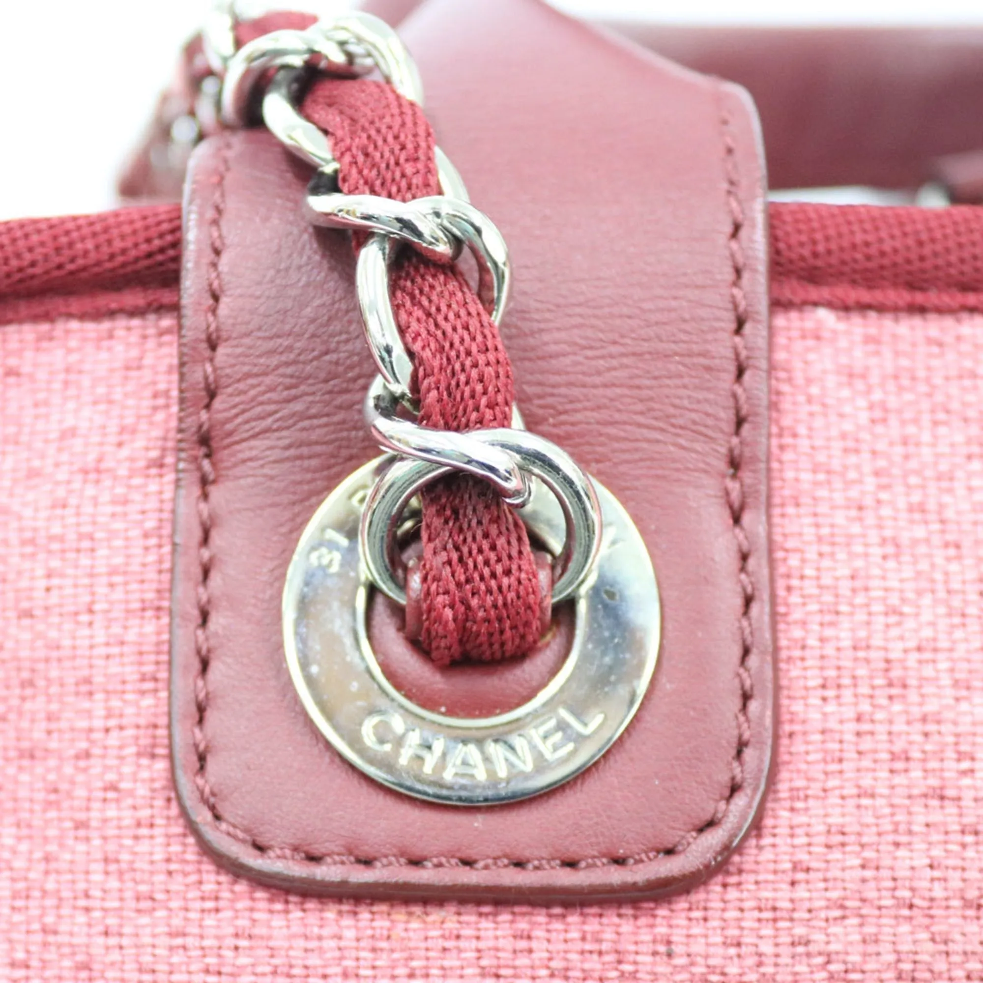 CHANEL Shoulder Bag Handbag Red Ladies