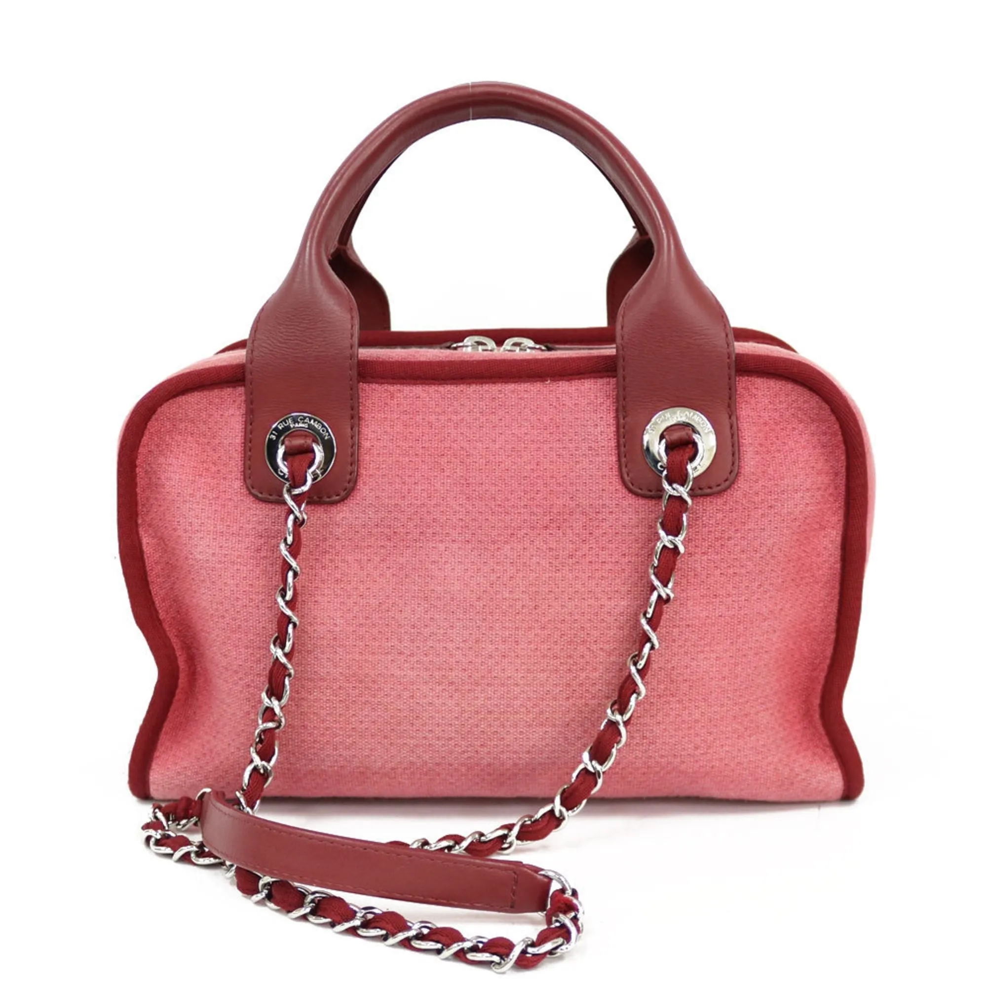 CHANEL Shoulder Bag Handbag Red Ladies