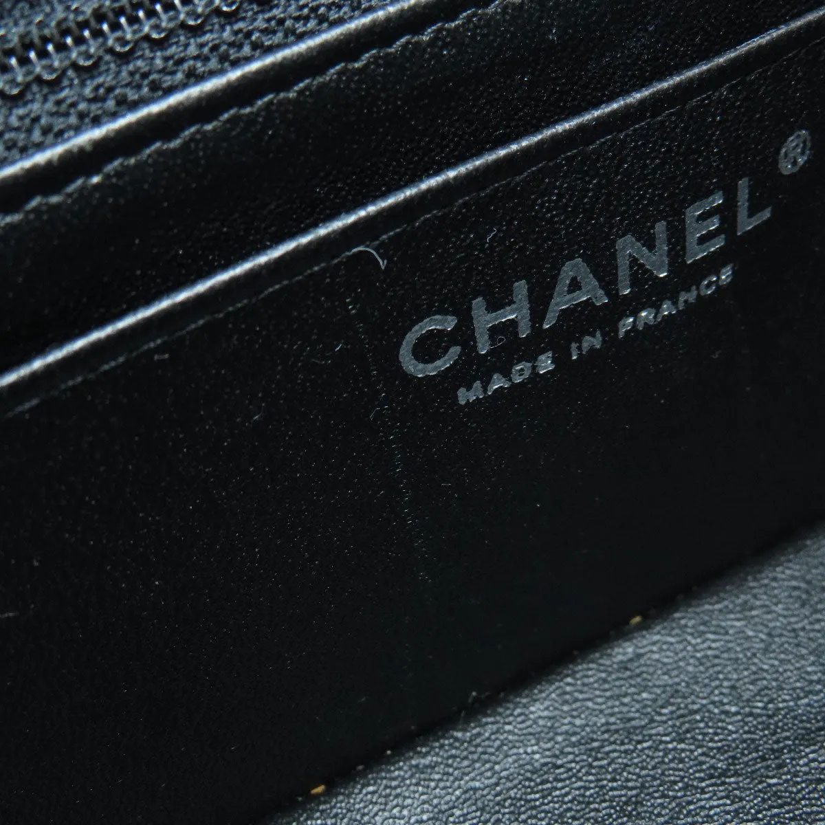 CHANEL Shoulder Bag lambskin black ChainShoulder Matelasse SilverMetal Women Used