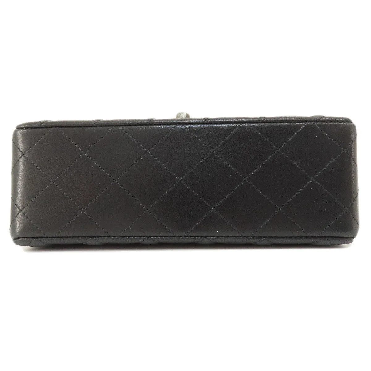 CHANEL Shoulder Bag lambskin black ChainShoulder Matelasse SilverMetal Women Used
