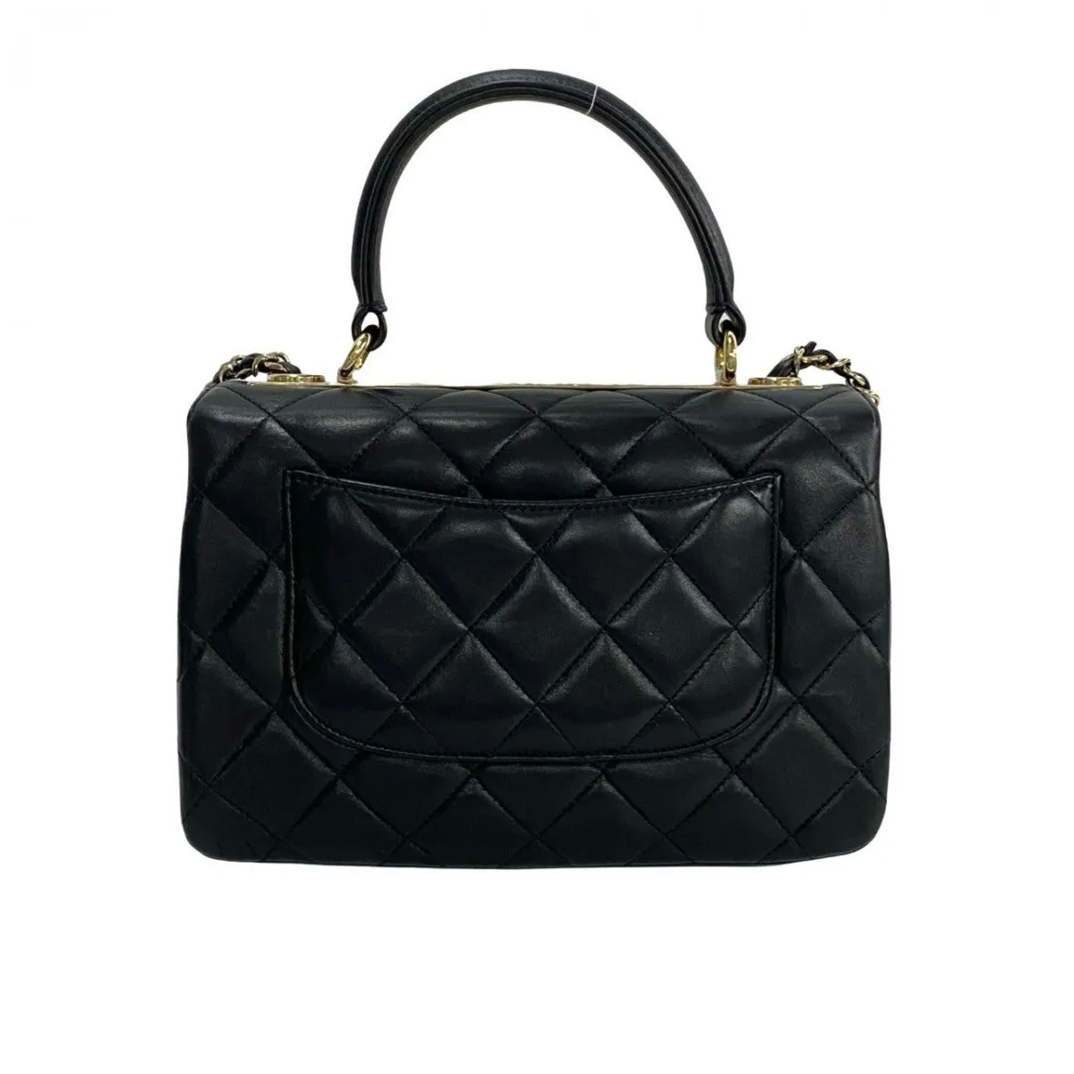CHANEL Shoulder Bag lambskin black COCO Mark Trendy CC Women Used