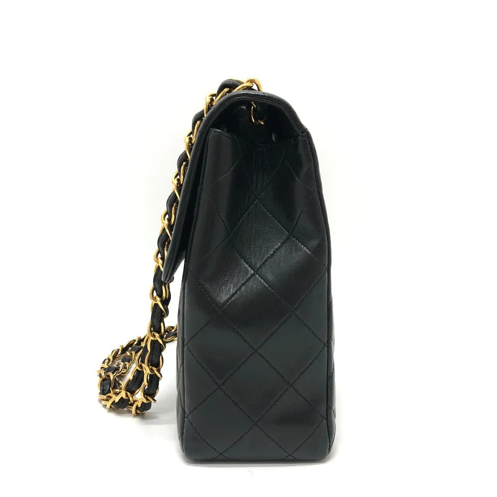CHANEL Shoulder Bag lambskin black Matrasse 30 Women Used
