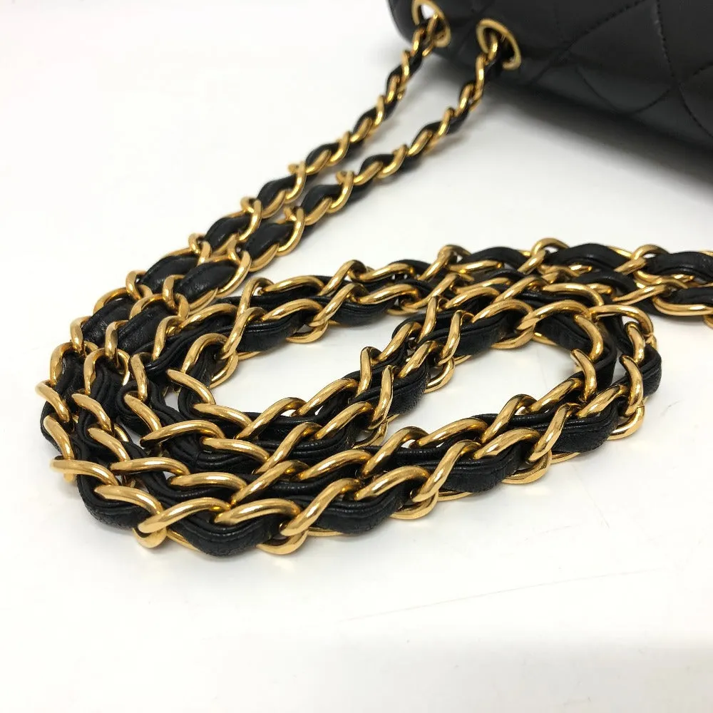 CHANEL Shoulder Bag lambskin black Matrasse 30 Women Used
