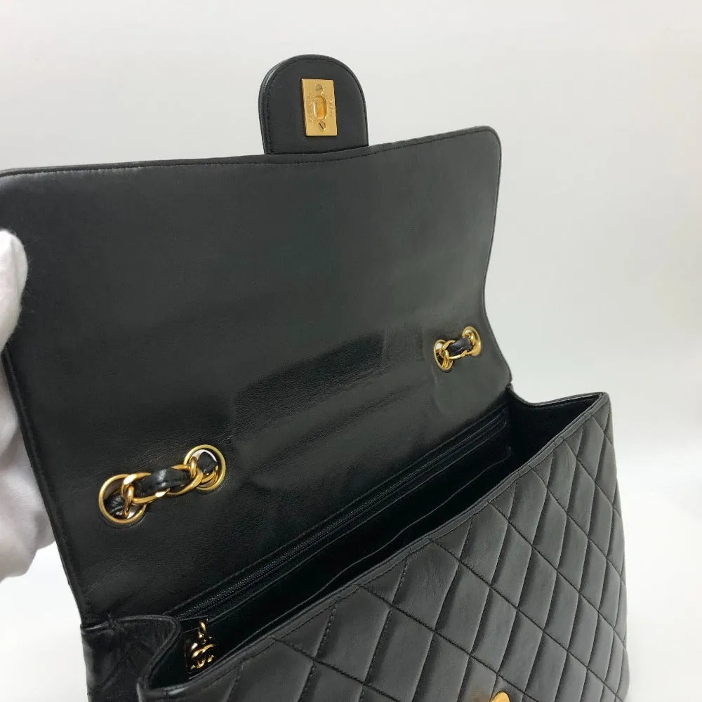 CHANEL Shoulder Bag lambskin black Matrasse 30 Women Used