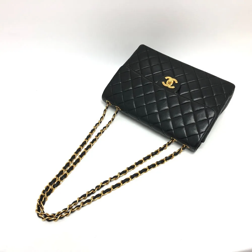 CHANEL Shoulder Bag lambskin black Matrasse 30 Women Used