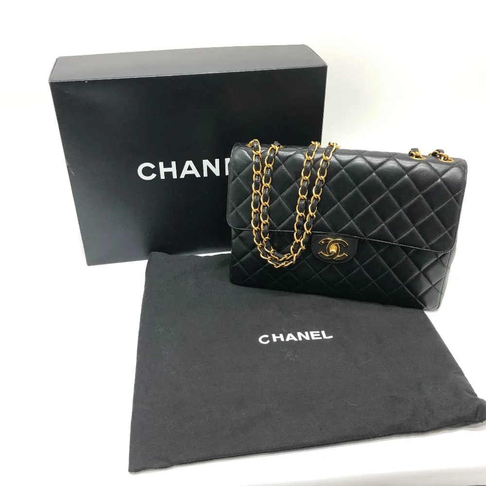 CHANEL Shoulder Bag lambskin black Matrasse 30 Women Used