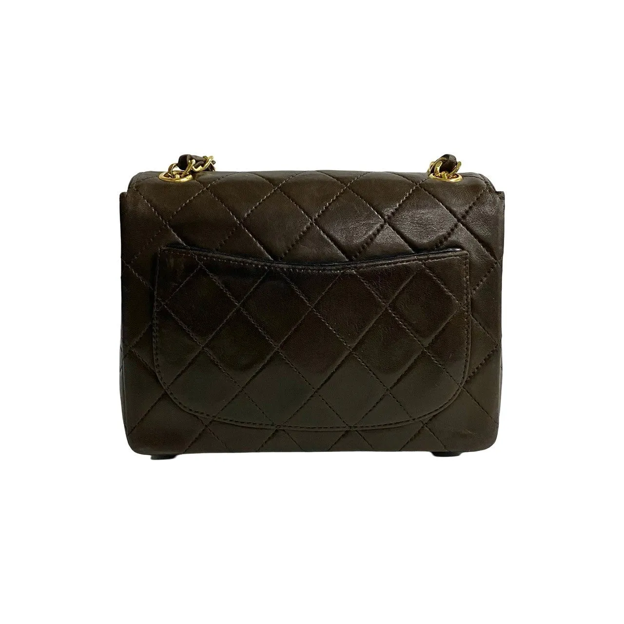 CHANEL Shoulder Bag lambskin Brown COCO Mark Matrasse Women Used