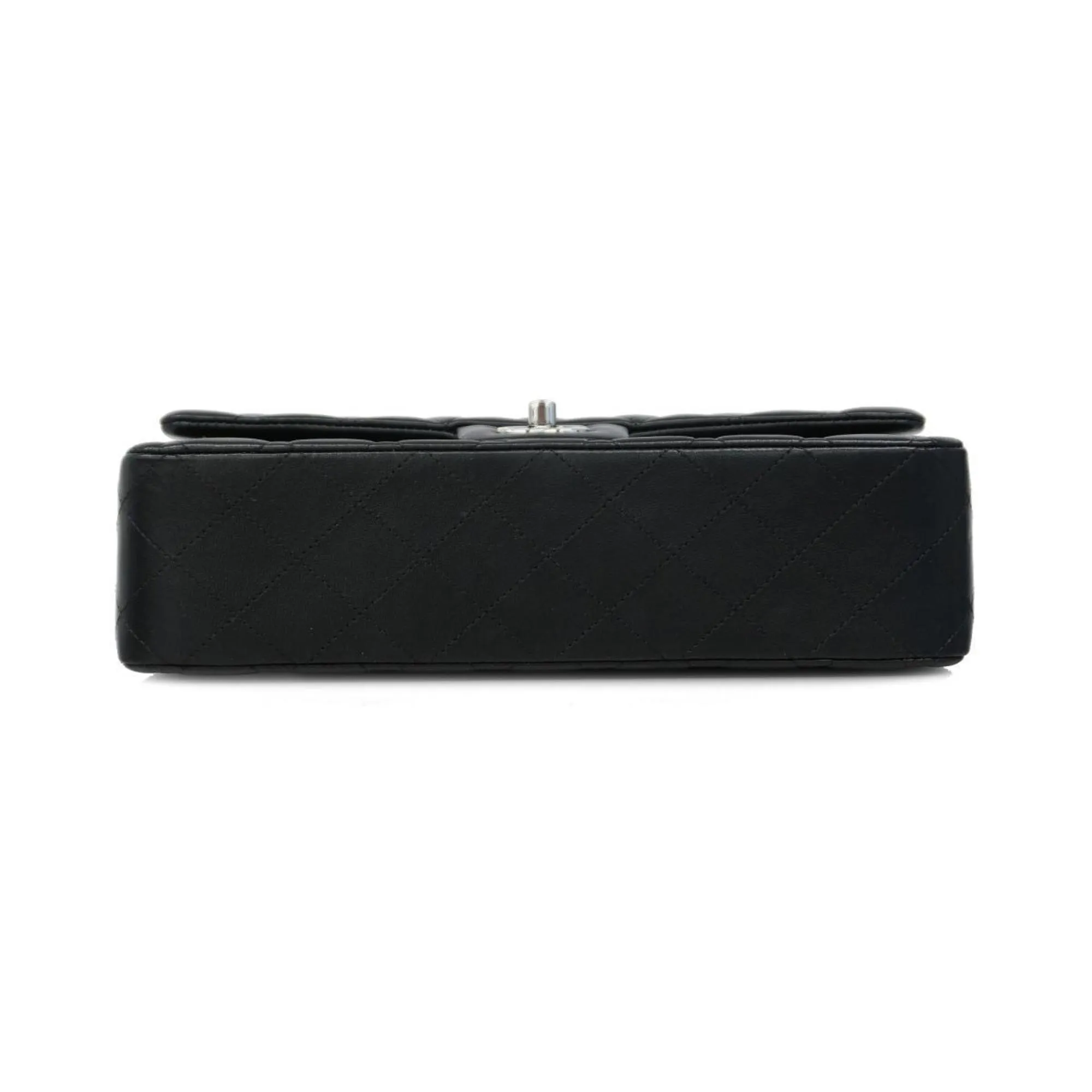 Chanel Shoulder Bag Matelasse W Flap Chain Lambskin Black Women's