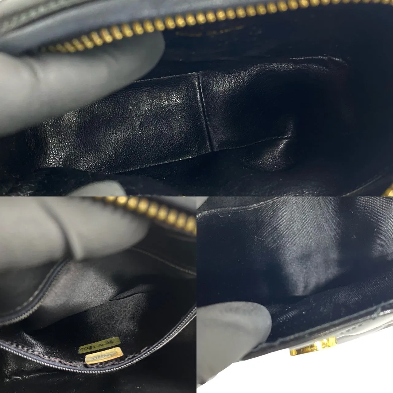 CHANEL Shoulder Bag Patent leather black COCO Mark Tassel Women Used