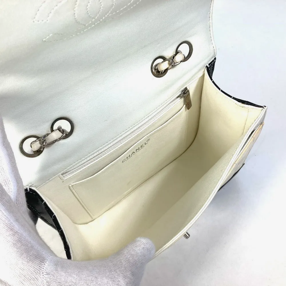 CHANEL Shoulder Bag Patent leather white COCO Mark CC Chocolate bar Women Used