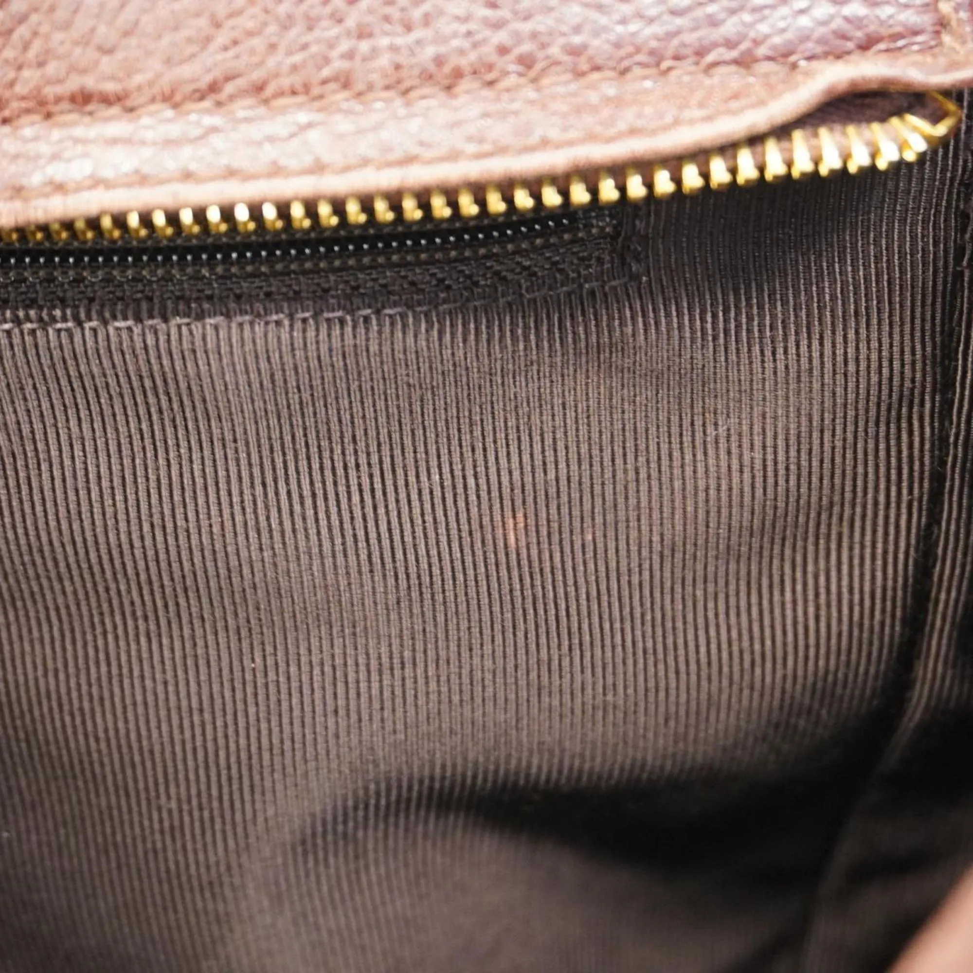 Chanel Shoulder Bag Triple Coco Chain Caviar Skin Brown Women's