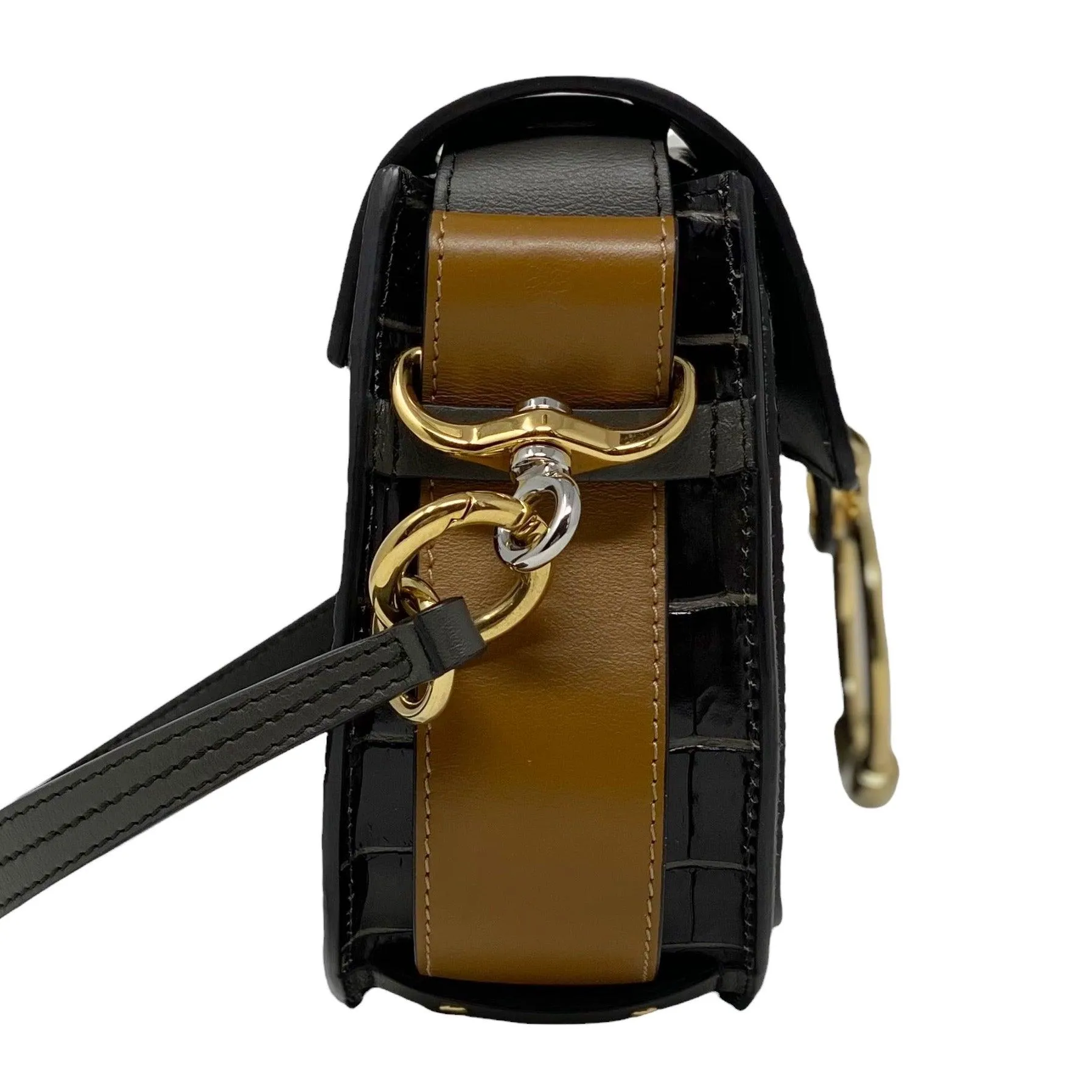 Chlo?? Chocolate Croc Small Tess Bag