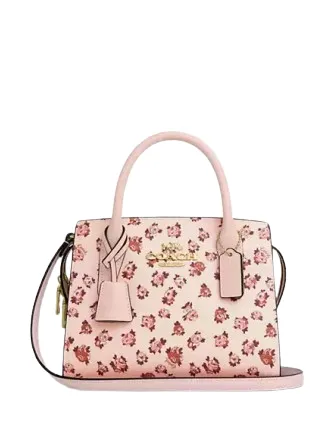 Coach Andrea Carryall Bag With Rose Print