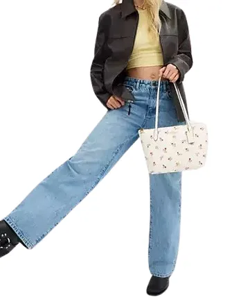 Coach Fiona Zip Tote Bag With Heart Print