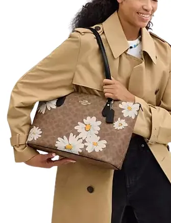 Coach Gallery Tote Bag In Signature Canvas With Floral Print