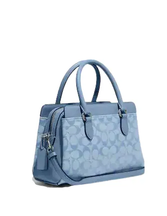 Coach Mini Darcie Carryall In Signature Chambray