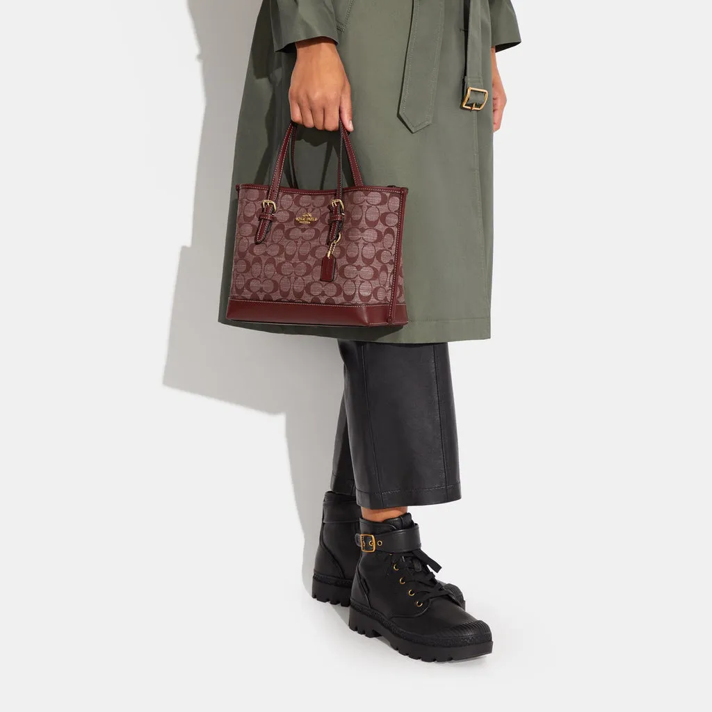 C.O.A.C.H Mollie Tote 25 In Signature Chambray Bag