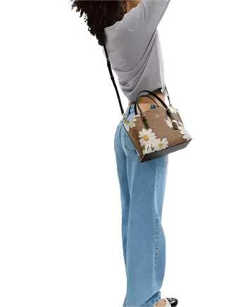 Coach Mollie Tote Bag 25 In Signature Canvas With Floral Print