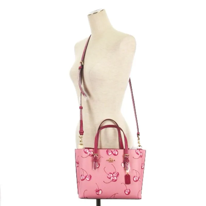 Coach Mollie Tote Bag 25 With Cherry Print