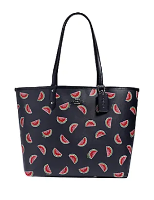 Coach Reversible City Tote With Watermelon Print