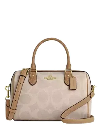 Coach Rowan Satchel Bag In Blocked Signature Canvas