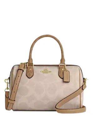 Coach Rowan Satchel Bag In Blocked Signature Canvas