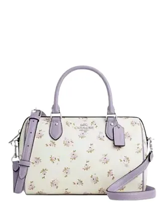 Coach Rowan Satchel Bag With Floral Print