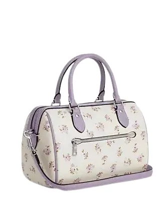 Coach Rowan Satchel Bag With Floral Print