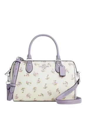 Coach Rowan Satchel Bag With Floral Print
