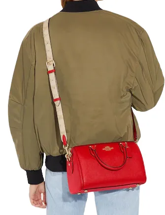 Coach Rowan Satchel With Signature Canvas Detail