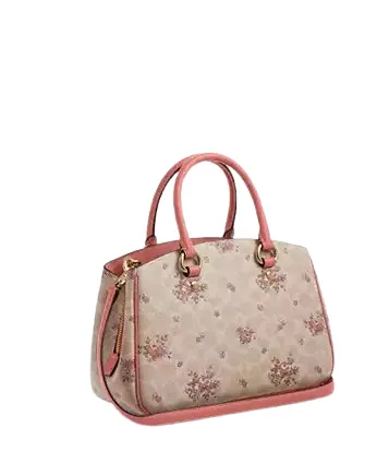 Coach Savannah Small Carryall Bag In Signature Canvas With Floral Print