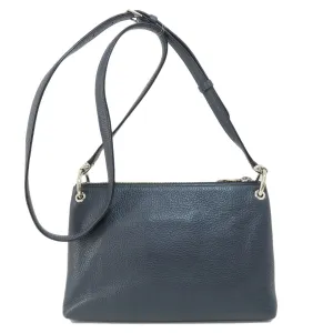 COACH Shoulder Bag 91511 PVC Navy logo Women Used