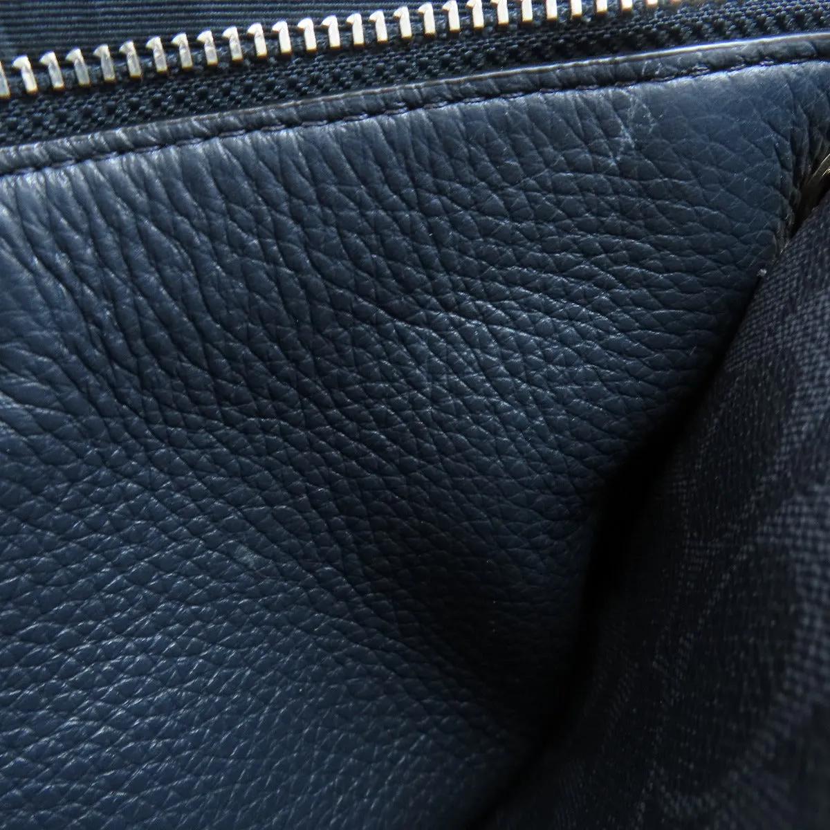 COACH Shoulder Bag 91511 PVC Navy logo Women Used