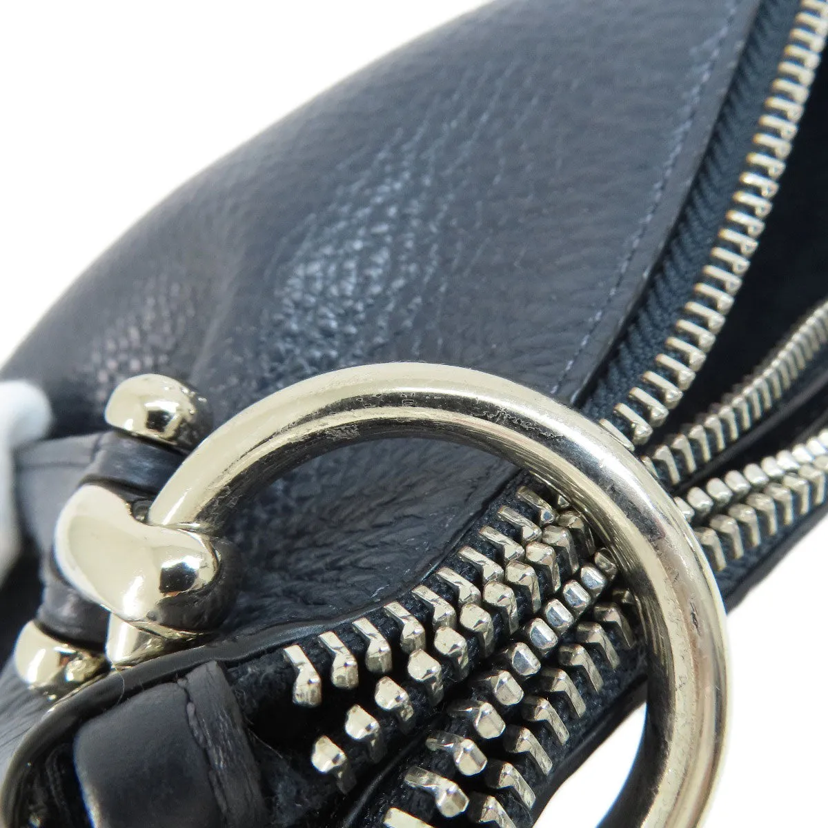 COACH Shoulder Bag 91511 PVC Navy logo Women Used