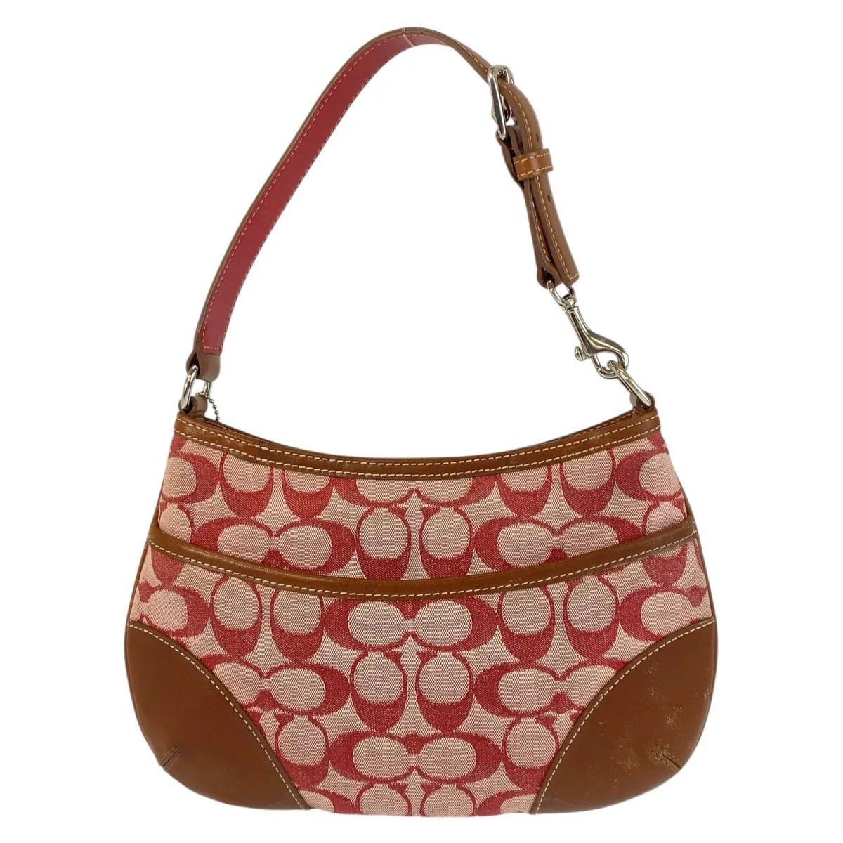 COACH Shoulder Bag C2K-6034 canvas pink Signature