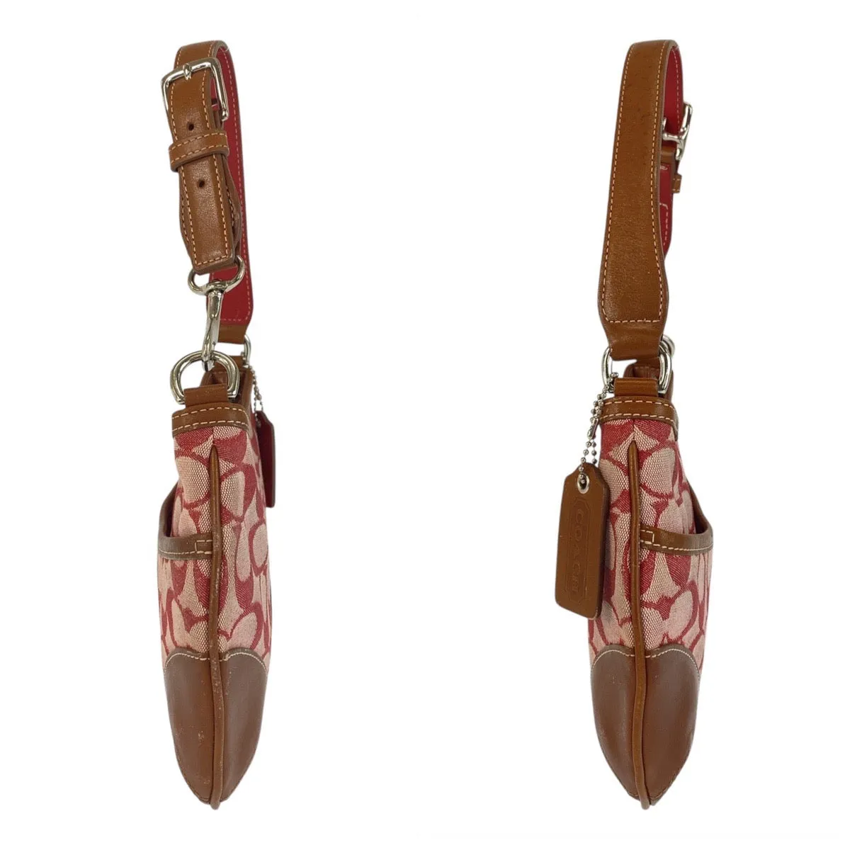 COACH Shoulder Bag C2K-6034 canvas pink Signature