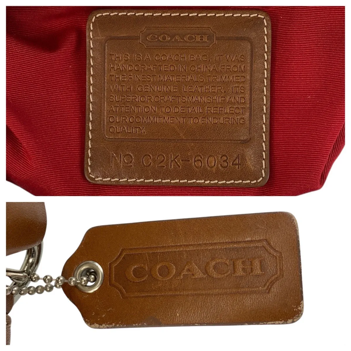 COACH Shoulder Bag C2K-6034 canvas pink Signature