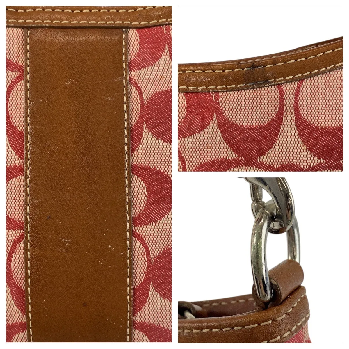 COACH Shoulder Bag C2K-6034 canvas pink Signature