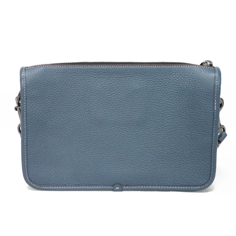 COACH Shoulder Bag CE710 Refined pebble leather (embossed) Denim Multi Peanuts Snoopy Heritage Convertible Crossbody