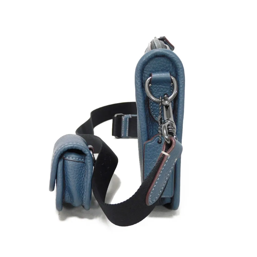 COACH Shoulder Bag CE710 Refined pebble leather (embossed) Denim Multi Peanuts Snoopy Heritage Convertible Crossbody