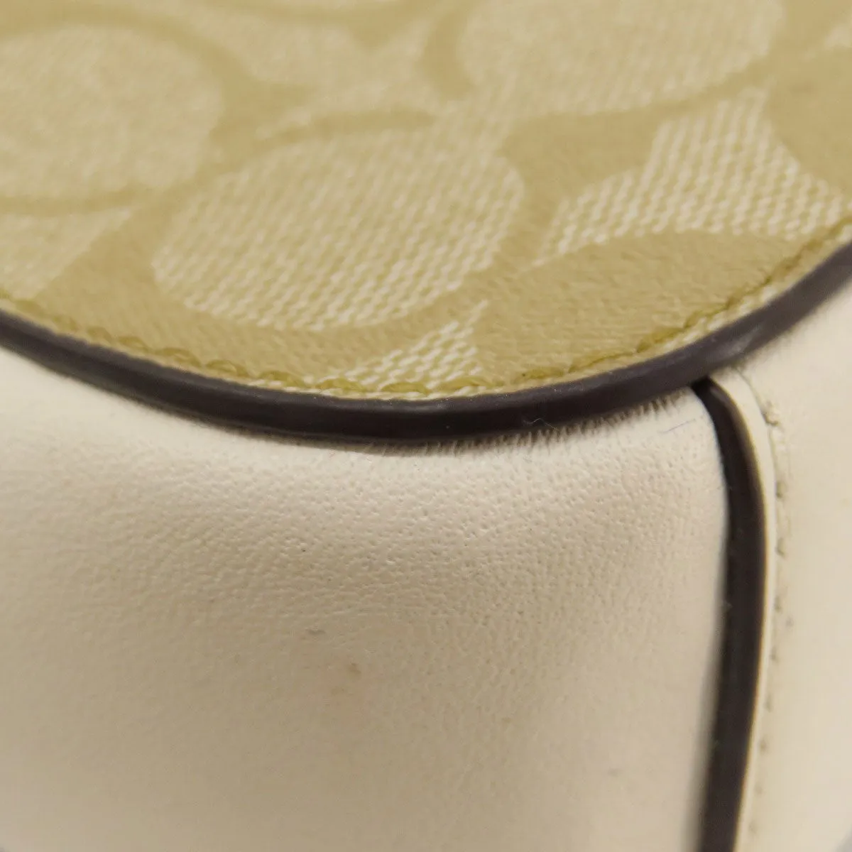 COACH Shoulder Bag PVC beige Signature Women Used
