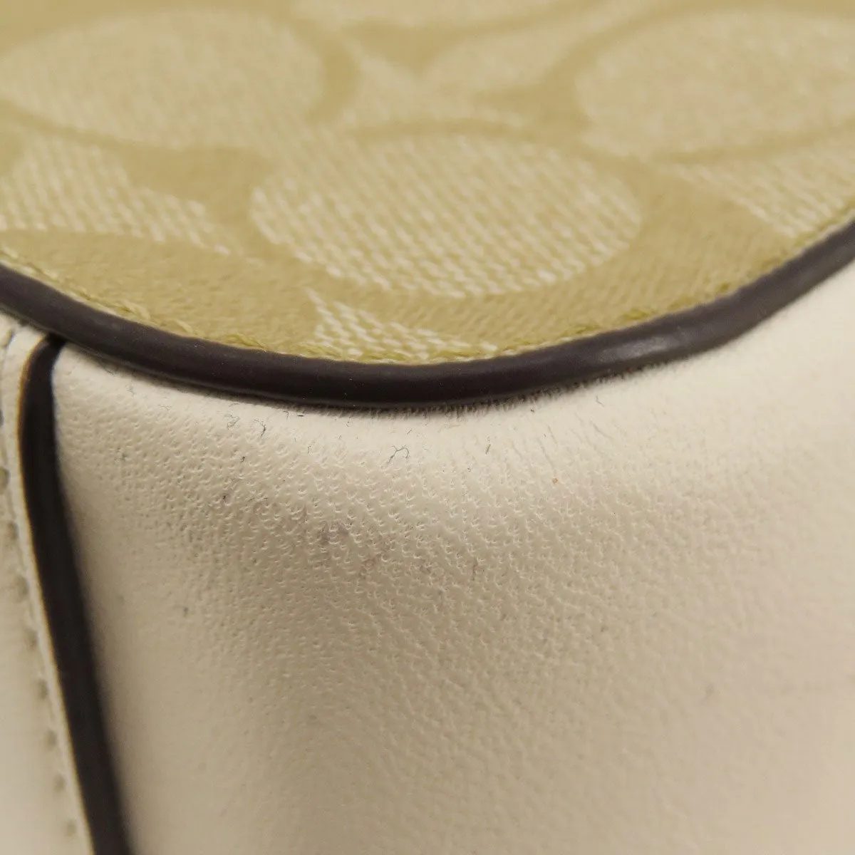 COACH Shoulder Bag PVC beige Signature Women Used
