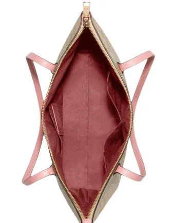 Coach Zip Top Tote In Signature Canvas