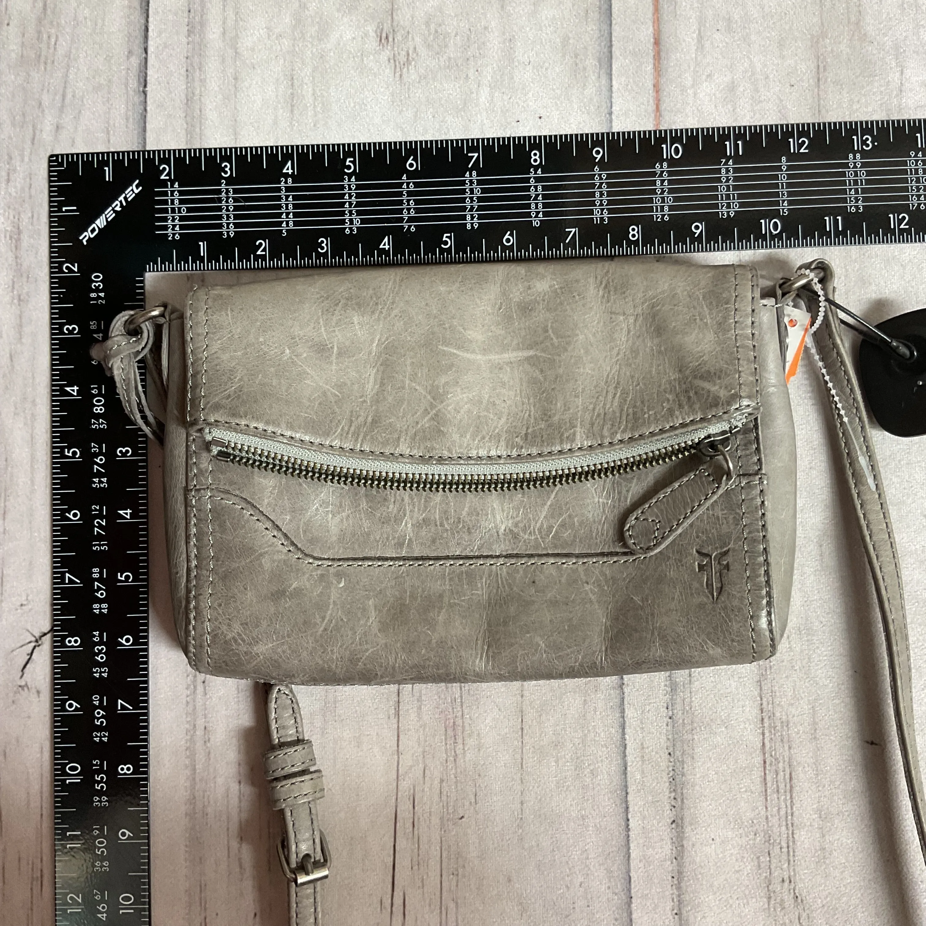 Crossbody Designer By Frye In Grey, Size:Medium