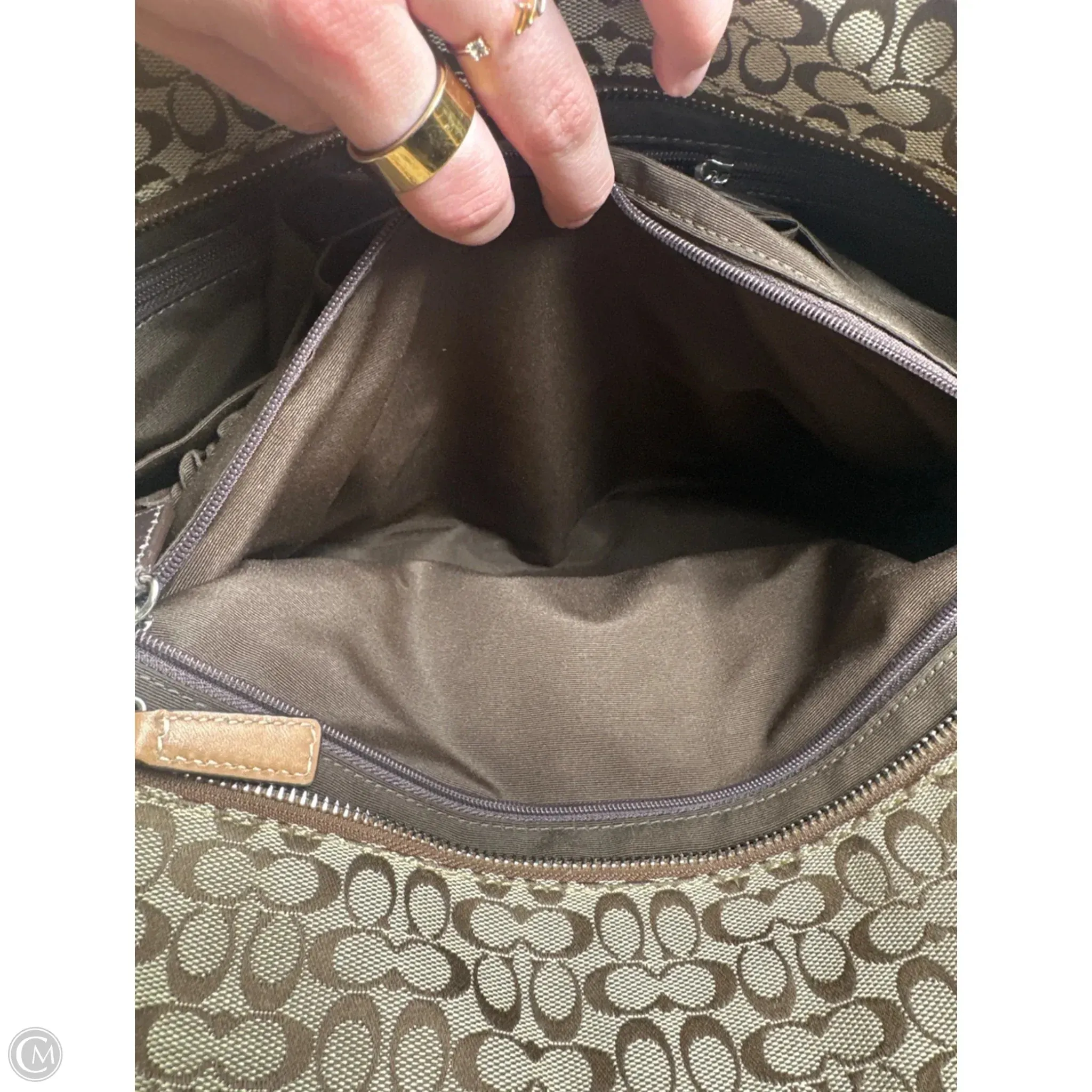 Diaper Bag Designer By Coach, Size: Large