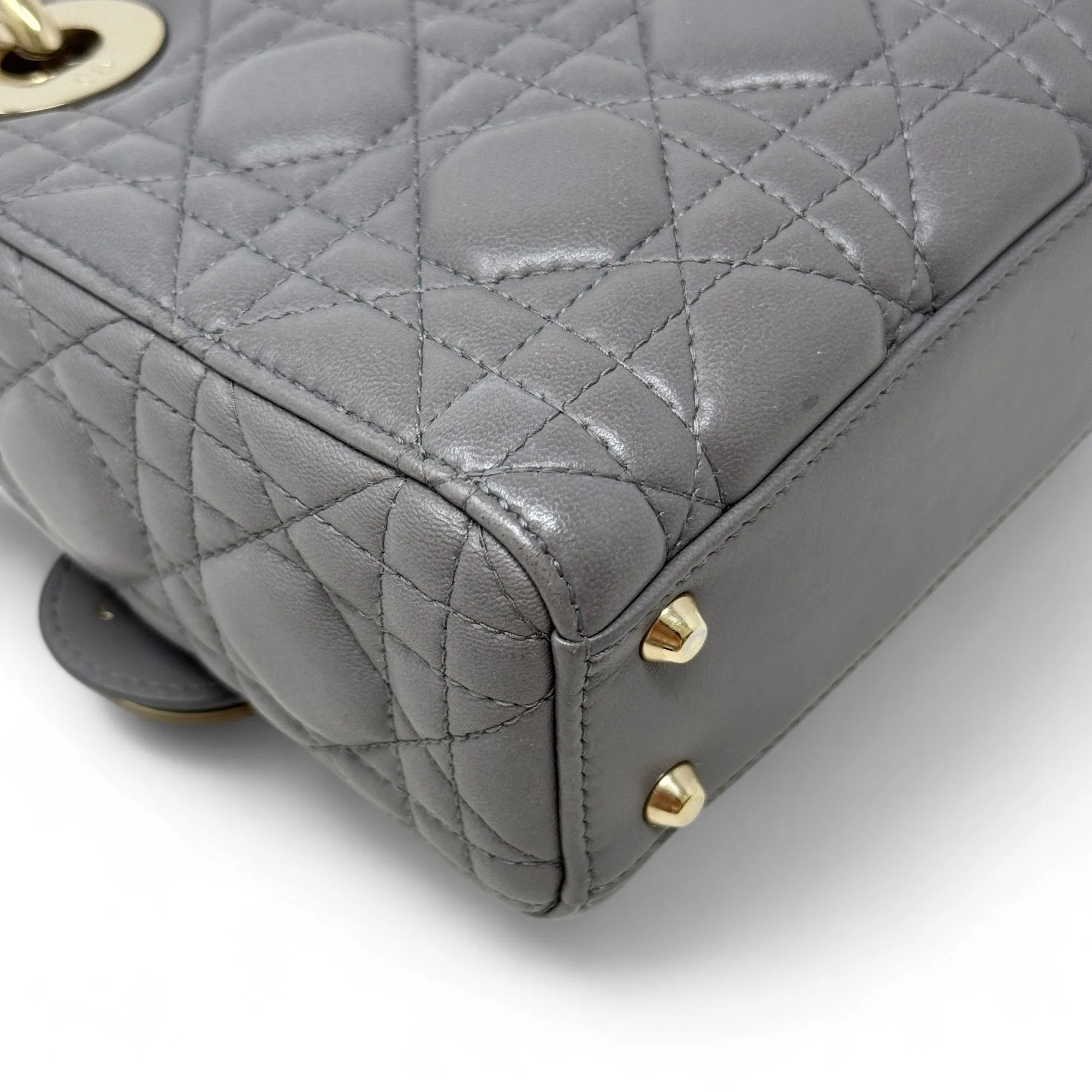Dior Grey Mini Lady Dior Bag