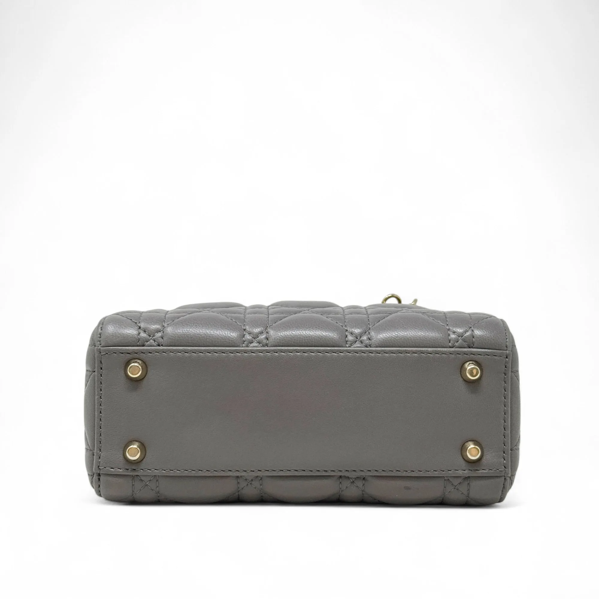 Dior Grey Mini Lady Dior Bag