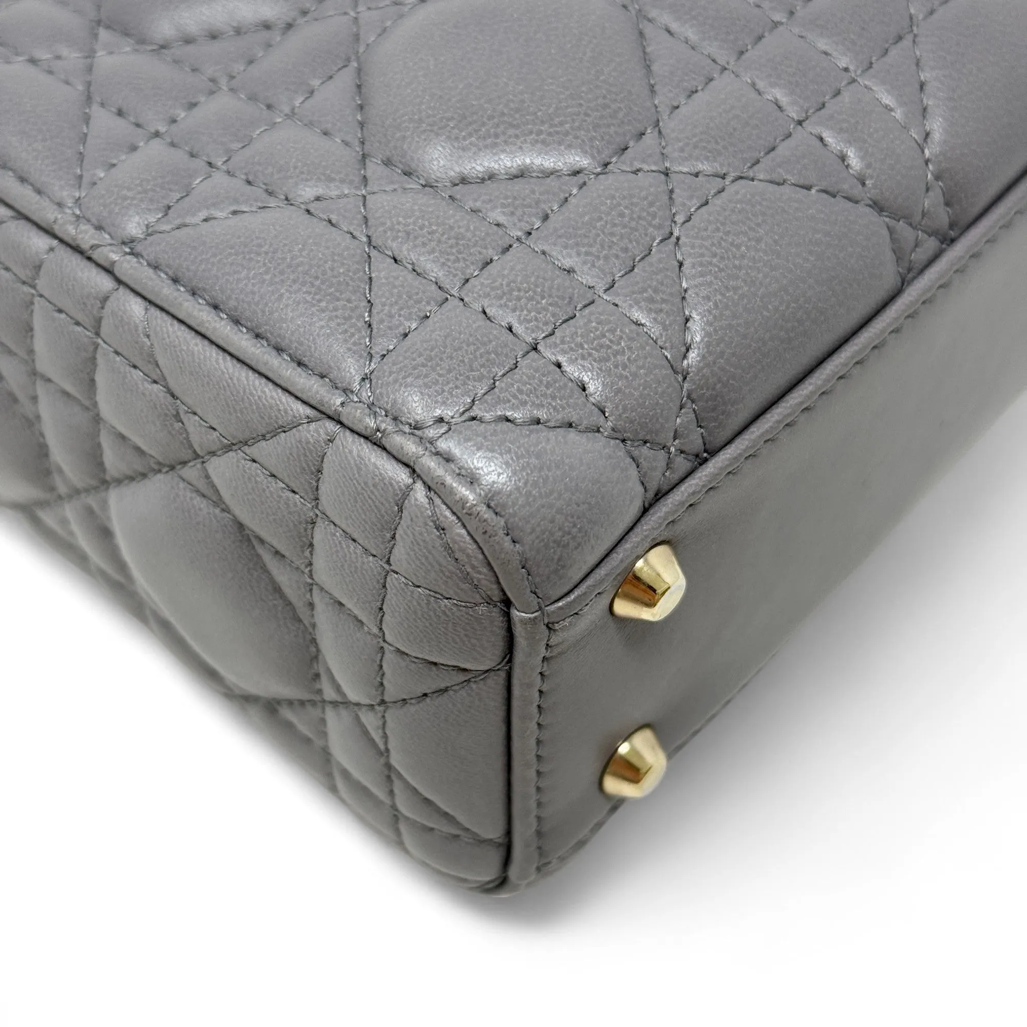 Dior Grey Mini Lady Dior Bag