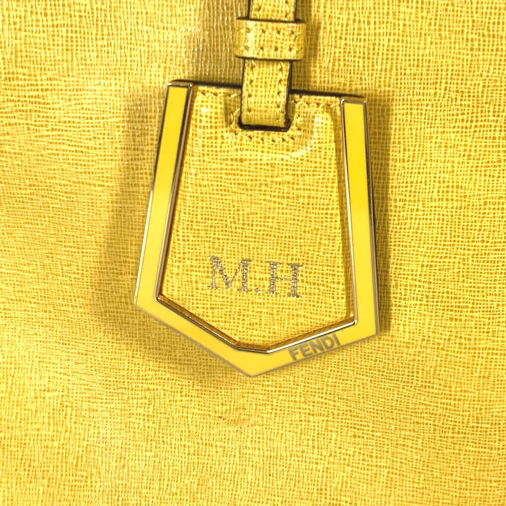 FENDI Handbag 8BH250 leather yellow Shoulder Bag Shoulder Bag Tote Bag To joule
