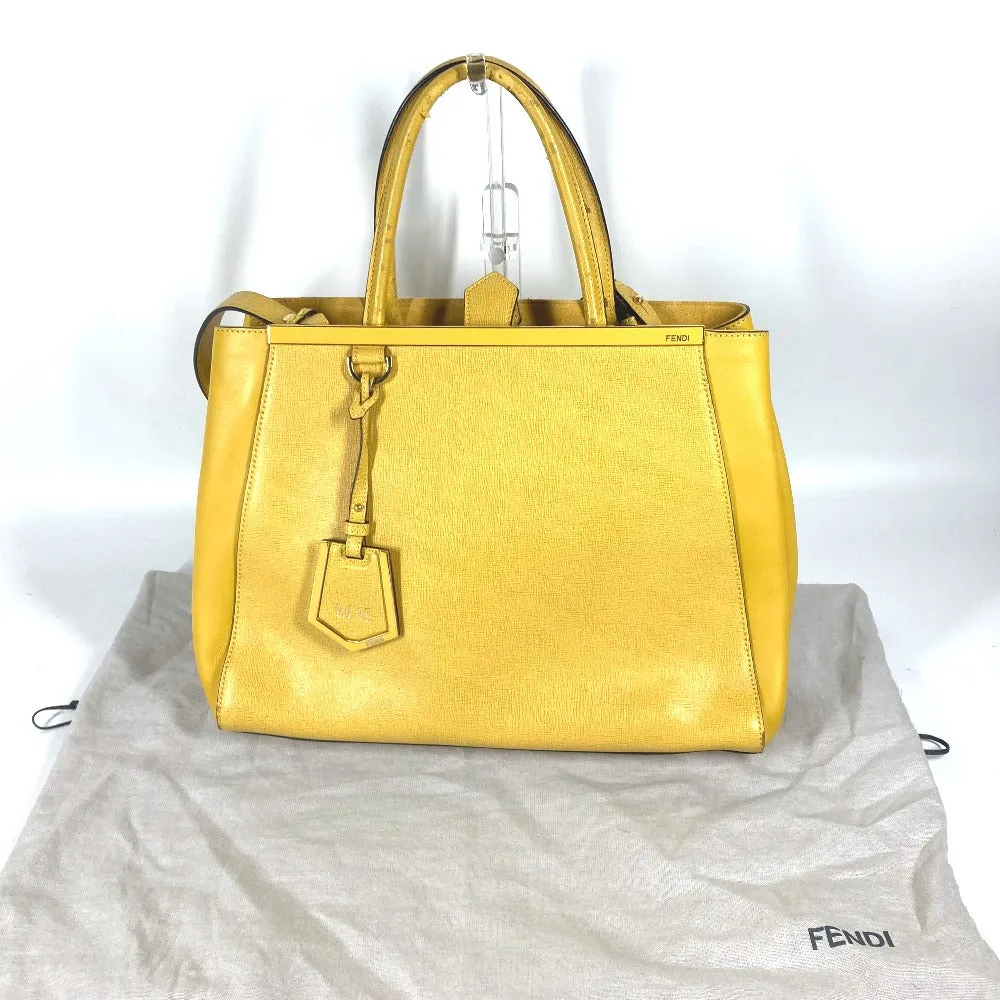 FENDI Handbag 8BH250 leather yellow Shoulder Bag Shoulder Bag Tote Bag To joule